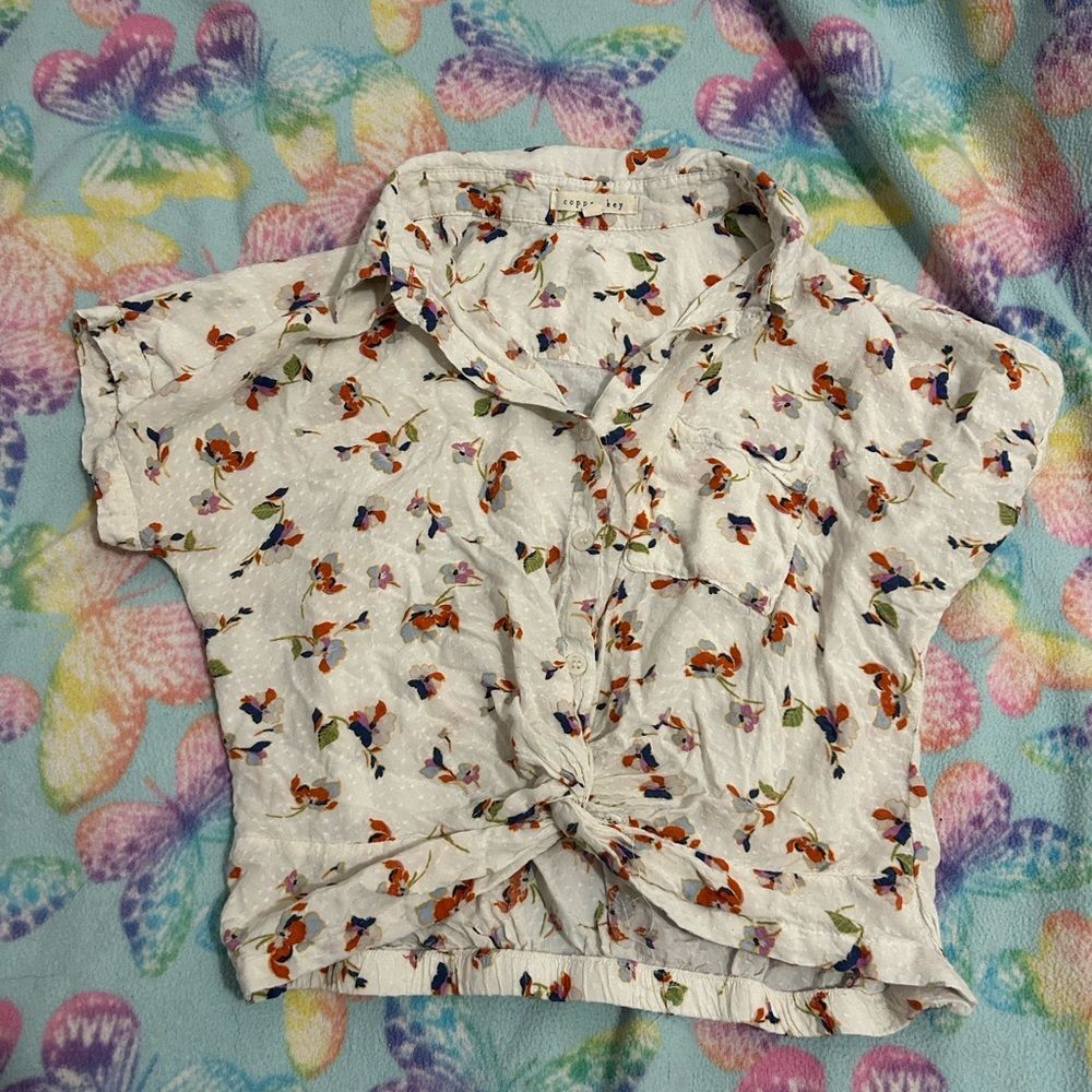 Copper Key Size Small Crop top